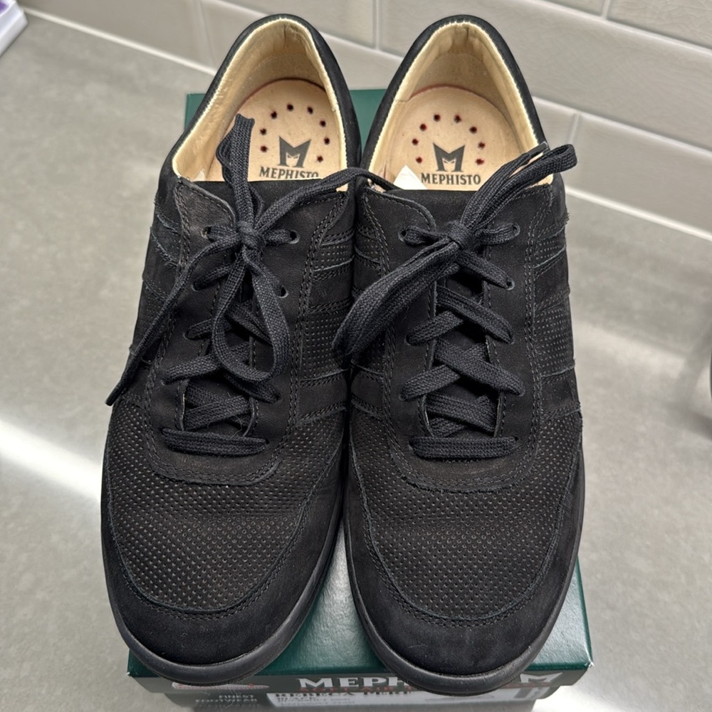 Mephisto Black Rebeca Perf Sneakers BOXED
